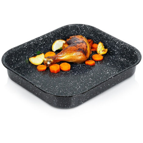 Oven plate with granite coating, scratch-resistant and easy to clean