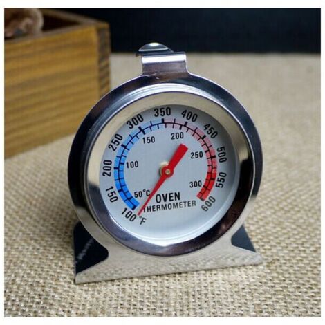 Oven Thermometer 50–300°C / 100–600°F, Instant Read Oven, Grill, Roasting and Smoking Thermometer, Stainless Steel Cooking Thermometer