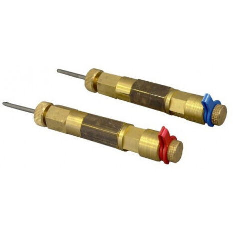 OVENTROP 2 robinets de mesure G 1/4 avec rallonge L = 100 mm, vidange du système non requise pour le montage, 1060282