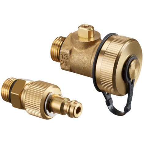 Oventrop Anschluss-Set 1x Messventil und 1x F+E- Kugelhahn für Hydrocontrol,Steckkupplung