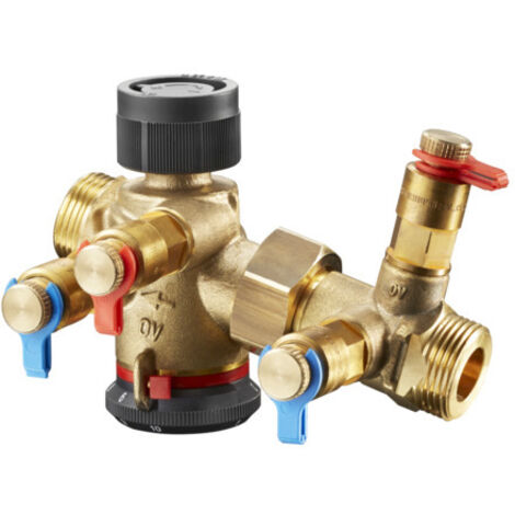 Oventrop Cocon QT Regulierventil DN 15 150-1050l/h, Außengewinde flachdichtend mit Messventilen