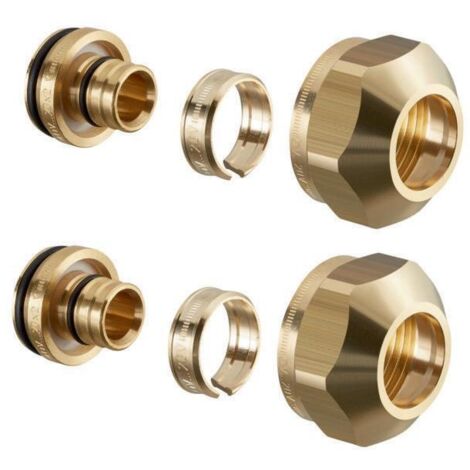 Oventrop Cofit S Klemmringverschraubung 2-fach für Copex PE-X, 20x2mm x G 1” Überwurfmutter, roh