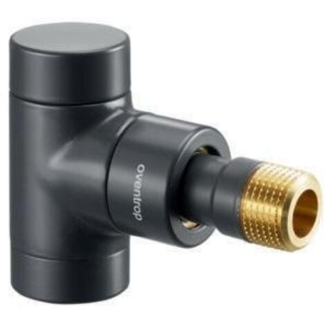 Oventrop Combi E Heizkörperverschraubung DN 15 1/2", PN 10 Eckausführung, Anthrazit