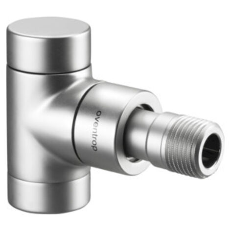 Oventrop Combi E Heizkörperverschraubung DN 15 1/2", PN 10 Eckausführung, Edelstahl-Design