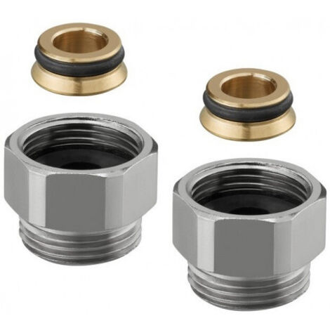 OVENTROP Distanzstück für Multiflex F, G 3/4 IG x G 3/4 AG, vernickelt, Set = 2 Stück, 1681650