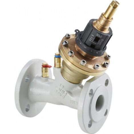 OVENTROP Druckunabhängiges Regelventil Cocon QFC mit Flanschen nach EN 1092-2 PN 16 DN 80, 7,5 - 30 m2/h, mit zwei montierten Classic Messventilen, Grauguss, 1146152