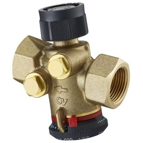 OVENTROP Druckunabhängiges Regelventil Cocon QTZ mit Innengewinde PN 16 DN 15, Rp 1/2, 30-210 l/h, ohne Messventile, EZB Messing, 1147504