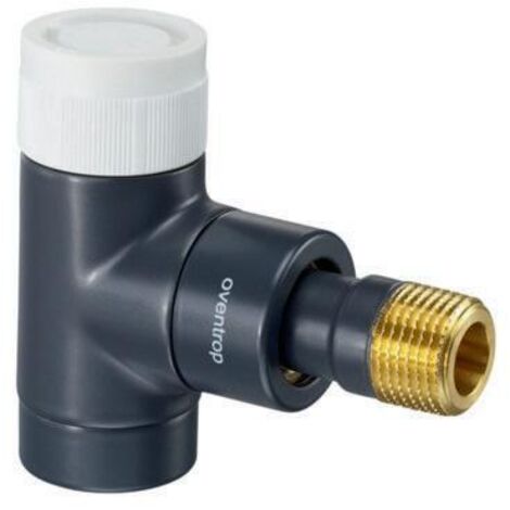 Oventrop E Thermostatventil DN 15 1/2", PN 10 Eckausführung, Anthrazit