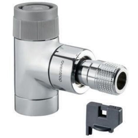Oventrop EQ Thermostatventil DN 15 Eckausführung mit Q-Tec, Weiß