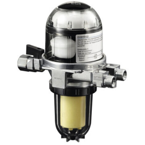 Oventrop – Filtre à fioul combiné et séparateur d'air – Avec vanne d'arrêt et support TOC DU03 MF3/8" – Raccords Ø8mm, 10mm, 12mm – Tamis Siku