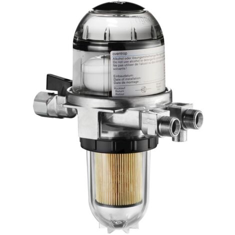 Oventrop – Filtre à mazout Toc-Duo-3 avec séparateur d'air – Filtration 25-40 µm – Débit max. 110 l/h – Installation verticale recommandée