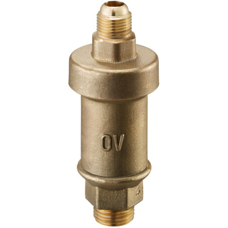 Oventrop Flüssigkeitssicherung 1/2" Außengewinde und 3/8" Innengewinde unten, M18x1,5 oben