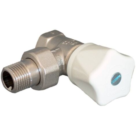Oventrop HR Handregulierventil DN 10 3/8", PN 10 Eckausführung, Handrad Weiß