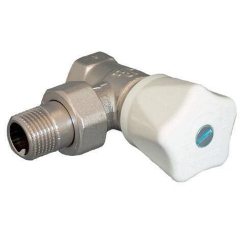 Oventrop HRV Handregulierventil DN 10 3/8, PN 10 Eckausführung, Handregulierkopf Weiß