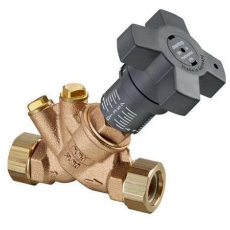 Oventrop Hydrocontrol VTR Strangregulierventil DN 20 G 1” Außengewinde mit Blindstopfen, Rotguss