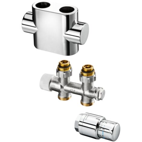 Oventrop jeu de connexion 2000 1184183 Multiblock T/Uni SH, droit, blanc