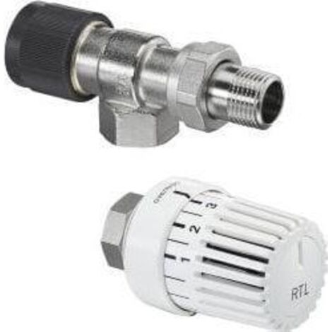 OVENTROP Jeu de limiteur de température de retour DN 15, vanne axiale de retour et thermostat Uni RTLH, 1028364