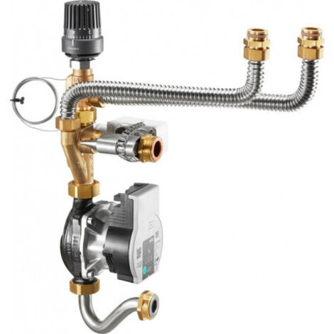 OVENTROP Module de régulation de température de départ pour circuits de chauffage au sol pour Regudis W-HTE, avec pompe à haute efficacité Wilo PARA 15-130/6-43/SC-12, 1344550