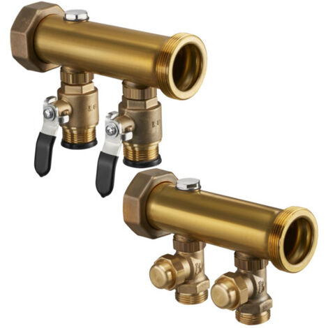 Oventrop Multidis SFI Messingverteiler 1 1/2", für 6 Heizkreise