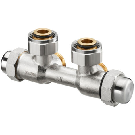 Oventrop Multiflex FQ Verschraubung für G 3/4" Außengewinde, Eckausführung links, G 3/4" Überwurfmutter x 3/4" Außengewinde
