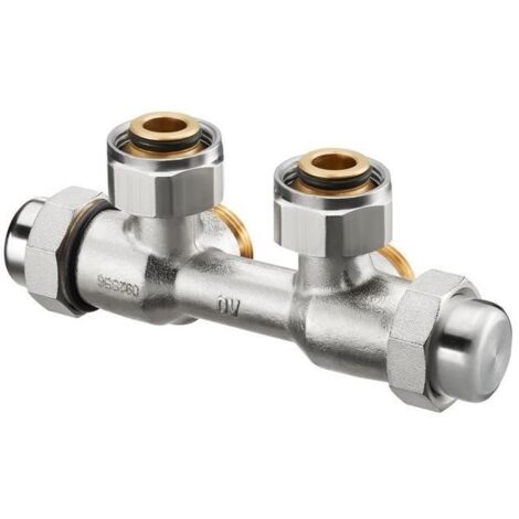 Oventrop Multiflex FQ Verschraubung für G 3/4" Außengewinde, Eckausführung rechts, G 3/4" Überwurfmutter x 3/4" Außengewinde