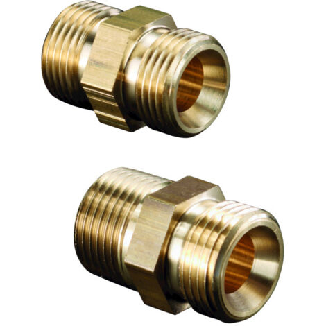 Oventrop Ofix-Oil Doppelnippel 1/4" Außengewinde x 3/8" Außengewinde, beiderseits Innenkonus