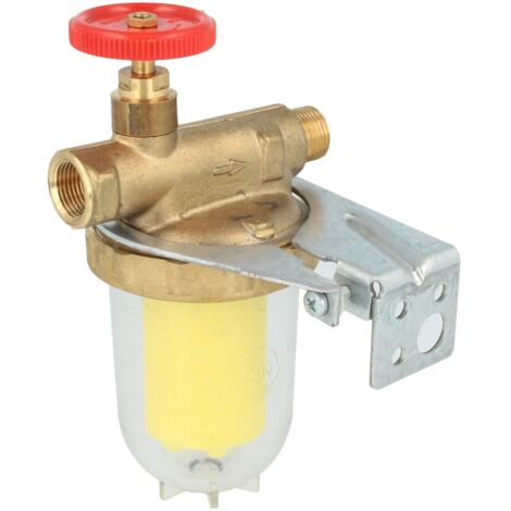 Oventrop Oilpur E A Heizölfilter-Einstrang 3/8IGx3/8AG, Sinterkunststoff 50-75um