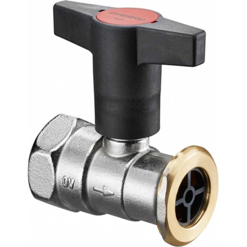 Oventrop Optibal P Pumpenkugelhahn, mit Sperrventil DN 25, 1\", IG x 1/2 ...