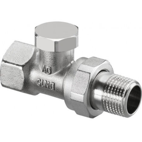 OVENTROP Raccord de réglage Combi 2 droit DN 20, R 3/4 x Rp 3/4, PN 10, laiton, nickelé, 1091163