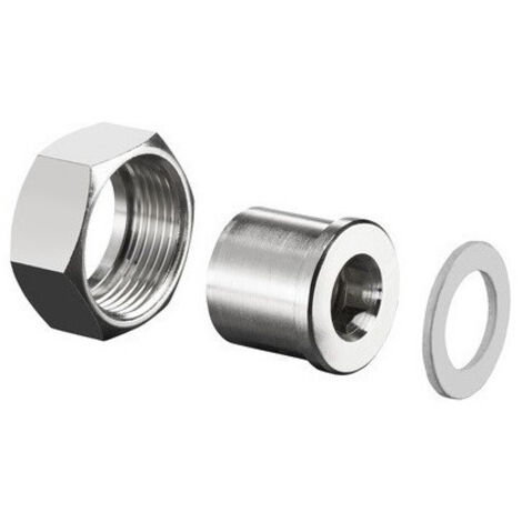 OVENTROP Raccord DN 15, G 1/2 IG / ÜM G 7/8 IG, à joint plat vers la conduite de bypass, 1019384
