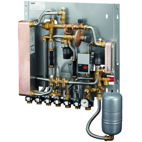 Oventrop Regudis W-HTU Duo Wohnungsstation Heizkreis Trennsystem 17 l/min, Wärmetauscher Kupfergelötet
