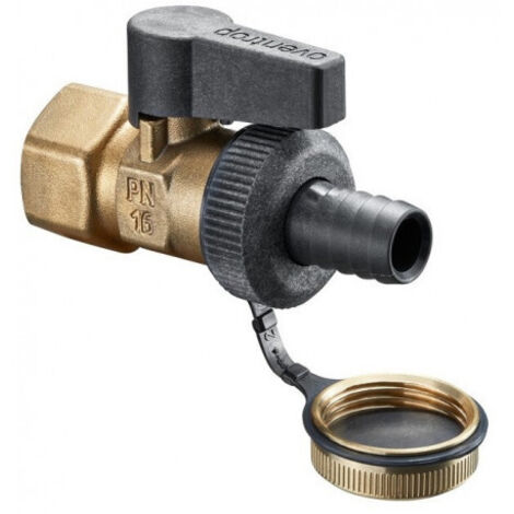 OVENTROP Robinet à tournant sphérique KFE Optiflex avec filetage intérieur PN 16, avec raccord de tuyau en plastique DN 15, Rp 1/2, 1033814