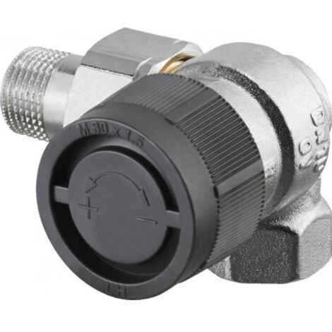 OVENTROP Robinet thermostatique A Équerre coudée droite DN 15, Rp 1/2 x R 1/2, PN 10, 1181393