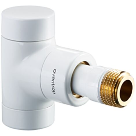 OVENTROP Rücklaufverschraubung Combi E Eck DN 15, PN 10, weiß pulverbeschichtet, 1166062