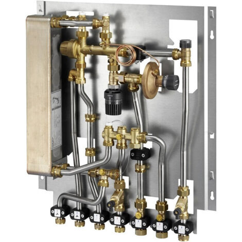 OVENTROP Station d'appartement Regudis W-HTF avec circuit de chauffage direct Plage de puissance 3, 17 l/min, échangeur de chaleur brasé au cuivre, 1341132