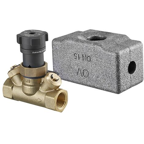 Oventrop Strangabsperrventil Hycocon ATZ DN15, 1/2 IG, mit Mess- und Entleerventilen, Messing