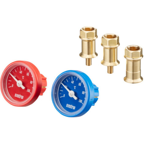 Oventrop Thermometersatz rot und blau passend zu ''Optibal P'' DN 25 und DN 32 1078182