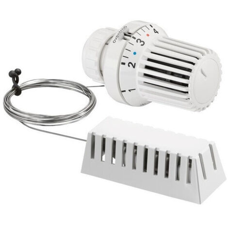 OVENTROP Thermostat Uni XD Raccord à bride, 7-28 C, 0  1-5, sonde à distance 2 m, blanc, 1011575
