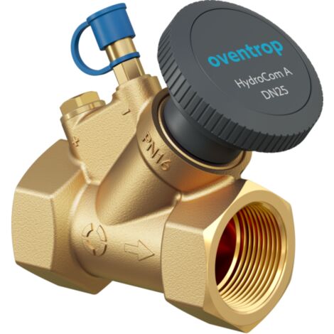 Oventrop Vanne d&39arrêt de conduite HydroCom 1062724 DN 15, Rp 2000 /2, PN 16, filetage intérieur des deux côtés, laiton