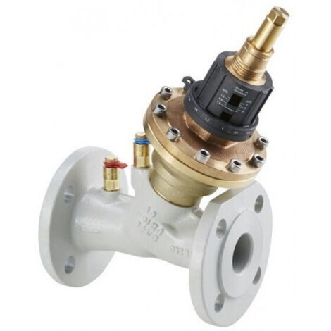 OVENTROP Vanne de régulation indépendante de la pression Cocon QFC avec brides selon EN 1092-2 PN 16 DN 40, 1,5 - 7,5 m2/h, avec deux robinets de mesure Classic montés, fonte grise, 1146149