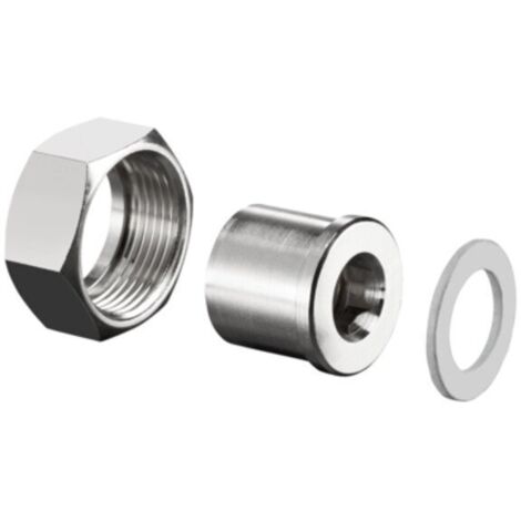 Oventrop Verschraubung, flachdichtend zur Bypassleitung DN 15 1/2" Innengewinde und Überwurfmutter 7/8" Innengewinde