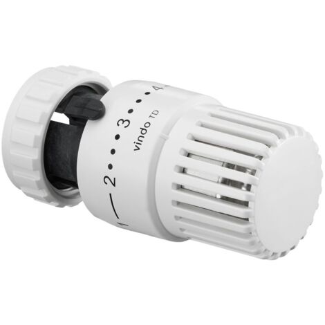 Oventrop vindo TD Thermostat, 7-28 Grad C, Skala 0-5 mit Nullstellung, Flüssigfühler, Weiß