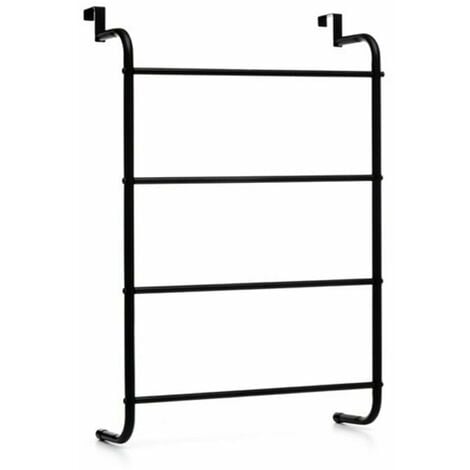 Over the Door Hanging Towel Rail Modern Bathroom Towel Rack Holder with 4 Bars