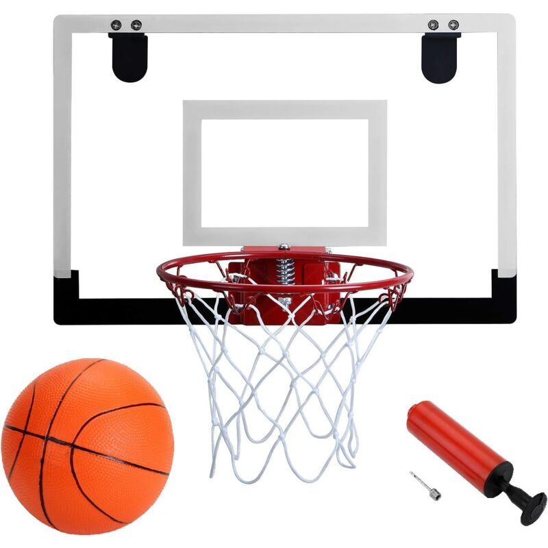 Over The Door Pro Mini panier de basket pour enfants adultes adolescents, pour porte et mur avec accessoires de basket complets (45,7 x 30,5 cm)