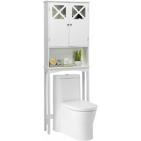 Over-The-Toilet Storage Cabinet 3-Tier Washing Machine Rack W/ Adjustable Shelf