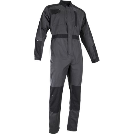 Overall LMA LEBEURRE Kalium einfach Verschluss zweifarbig Offizierskragen dunkelgrau/schwarz T.S - 4116 POTASSIUM dunkelgrau/schwarz 2