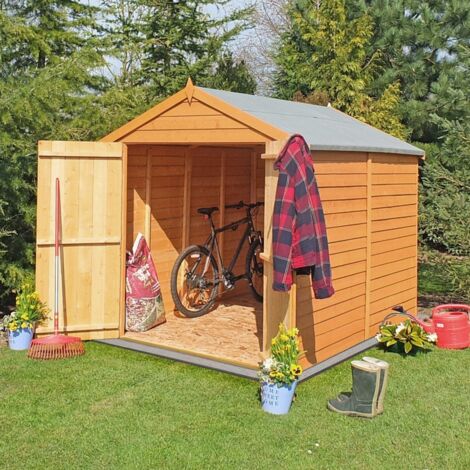 Overlap Double Door Garden Shed - Dip Treated Approx 6 x 6 Feet