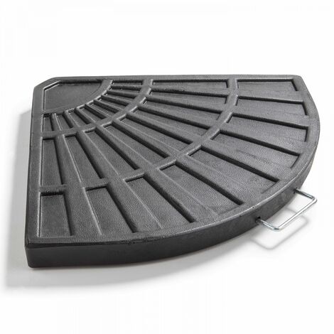 Oviala – Dalle de lestage pour parasol 14 kg – Structure en PEHD ultra robuste – Poignée en acier inoxydable – Traitement anti-UV