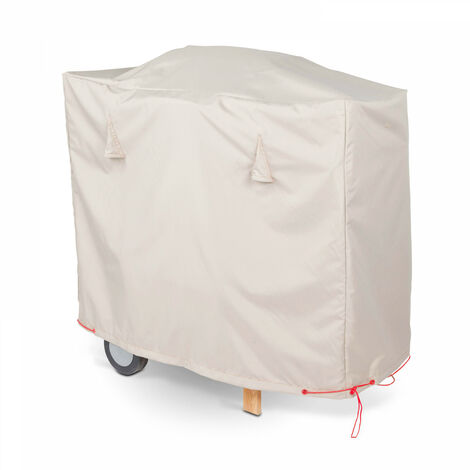 Oviala – Housse de barbecue imperméable 110 x 58 x 60 cm – Fixation par 4 scratchs – Cordon de serrage – Traitement anti-UV