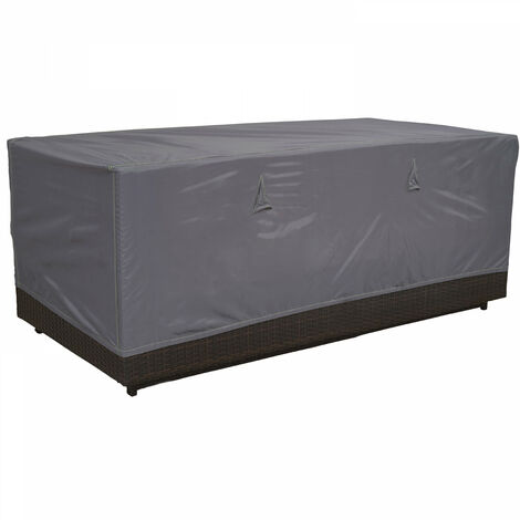 Oviala – Housse de salon de jardin 3 places imperméable – 2 aérateurs pour condensation – Élastique de maintien – Sac de rangement inclus